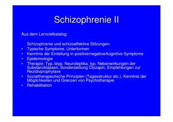 Schizophrenie Epidemiologie Behandlung
