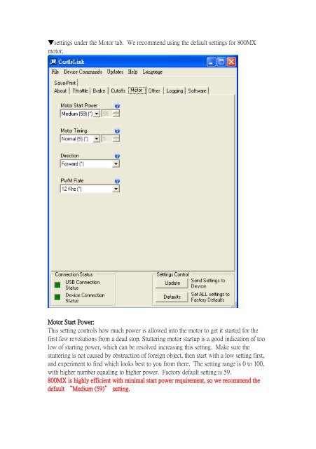 Instruction for setting the ICE2 HV 120 governor mode with 800MX