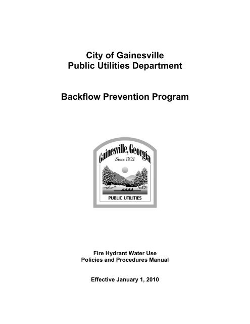 City of Gainesville Public Utilities Department ... - Gainesville, GA