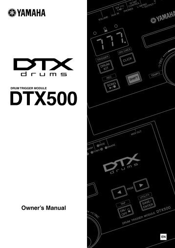 DTX500 Owner's Manual - zZounds.com