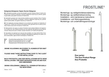 Installation guide - Frostline