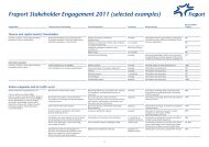 Fraport Stakeholder Engagement 2011 (selected ... - Fraport AG