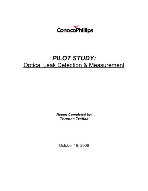 PILOT STUDY: Optical Leak Detection & Measurement - Flir Systems