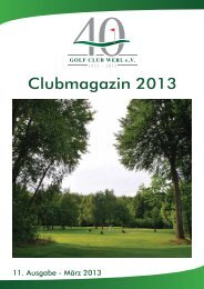 Clubmagazin 11-2013.indd - Golfclub Werl