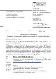 Einladungsbrief an Grundschulen und Kindertagesstätten im ...