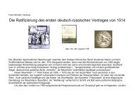 Die Ratifizierung des ersten deutsch-russischen Vertrages von 1514