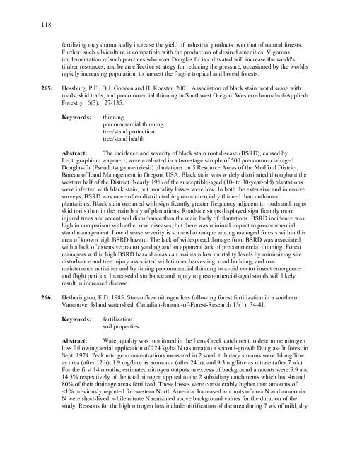 IntensIve sIlvIculture - Forest Science Labs - Research Network ...