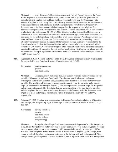 IntensIve sIlvIculture - Forest Science Labs - Research Network ...