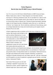 Bericht HPI-Mint-Camp - Graf-Anton-Günther-Schule Oldenburg