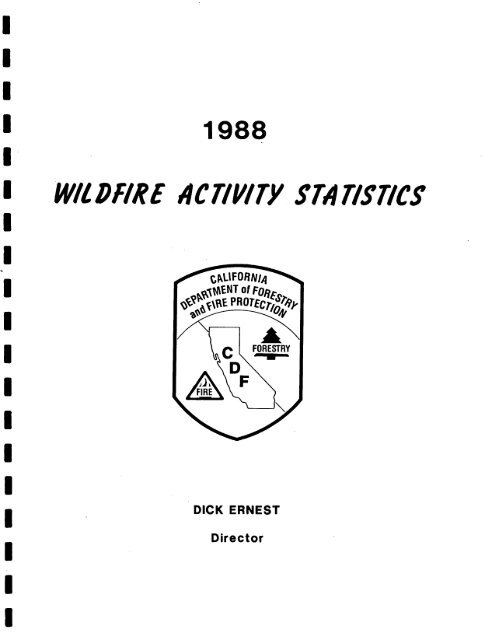 1988 Wildfire Activity Statistics
