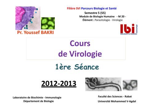 Cours de Virologie de Virologie - Faculté des Sciences Rabat