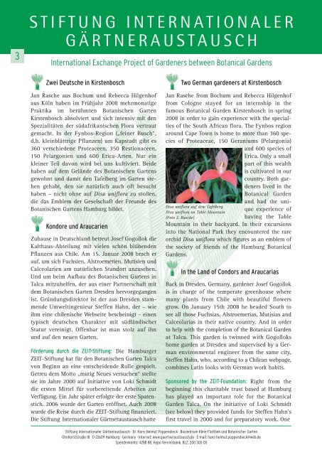 Newsletter 2009 - Gärtneraustausch