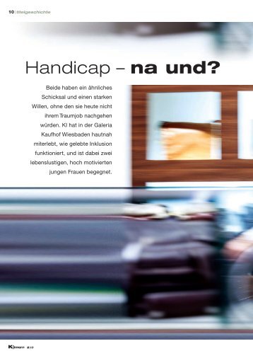 Handicap – na und? - GALERIA Kaufhof