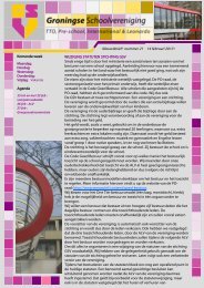 Nieuwsbrief 14 - 02.2013 - Groningse Schoolvereniging