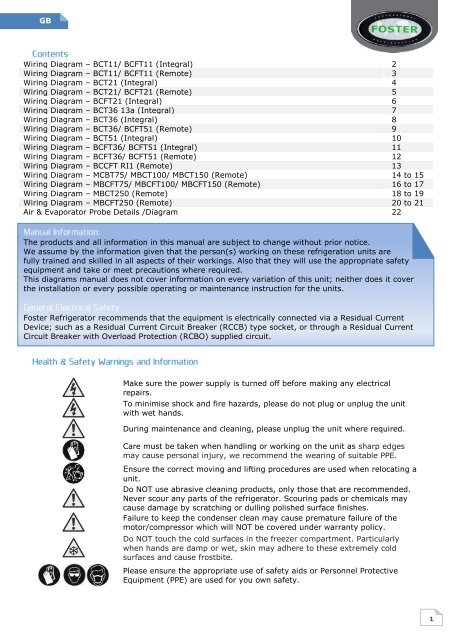 Wiring Diagram Manual - FC1-11