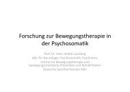 Forschung zur Bewegungstherapie in der Psychosomatik (pdf)