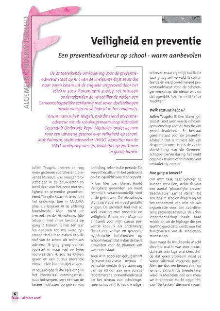 Veiligheid en preventie - GO! onderwijs van de Vlaamse ...