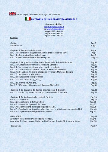 Teoria della Relatività Generale - fisica/mente