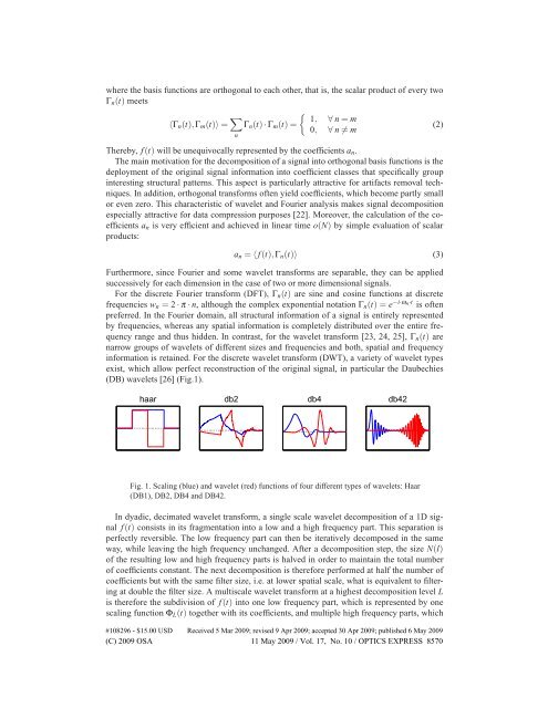 Stripe and ring artifact removal with combined wavelet — Fourier ...