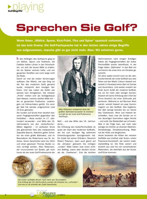 Ausgabe 01/2013 - Golfclub Fontana