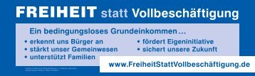 Freiheit statt Vollbeschäftigung