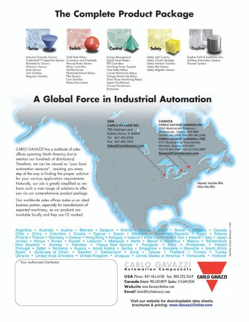 View Brochure - Carlo Gavazzi