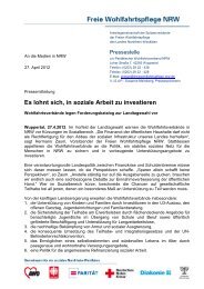Pressemitteilung zur Landtagswahl 2012 - Freie Wohlfahrtspflege ...