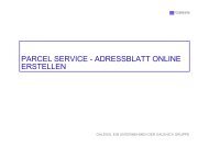 parcel service - adressblatt online erstellen - Galexis.com