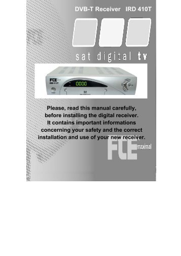 DVB-T Receiver IRD 410T - FTE Maximal