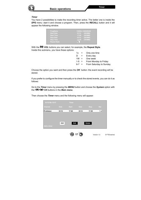 DVB-T Receiver IRD 410T - FTE Maximal