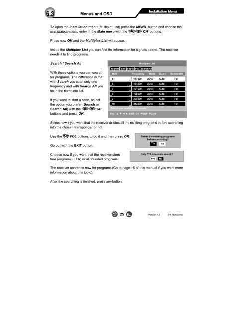 DVB-T Receiver IRD 410T - FTE Maximal