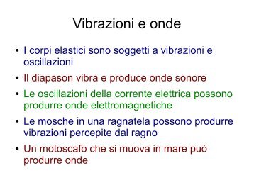 Vibrazioni e onde - Fisica