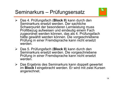 Info zur neuen Oberstufe