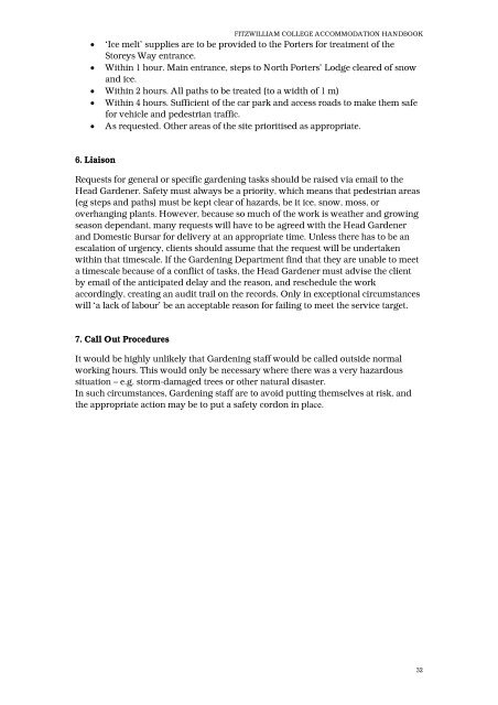 Student Accommodation Handbook - Fitzwilliam College - University ...