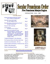 Fall 2009 - Five Franciscan Martyrs Region