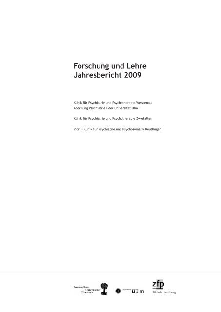 Forschung und Lehre Jahresbericht 2009 - ZfP Südwürttemberg