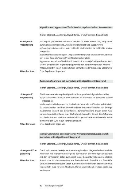 Forschung und Lehre Jahresbericht 2009 - ZfP Südwürttemberg