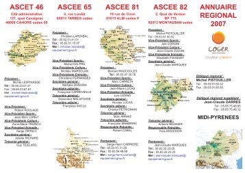 ascet 46 ascee 65 ascee 81 ascee 82 annuaire regional 2007