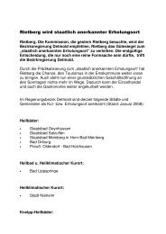 Rietberg wird staatlich anerkannter Erholungsort - FWG Rietberg