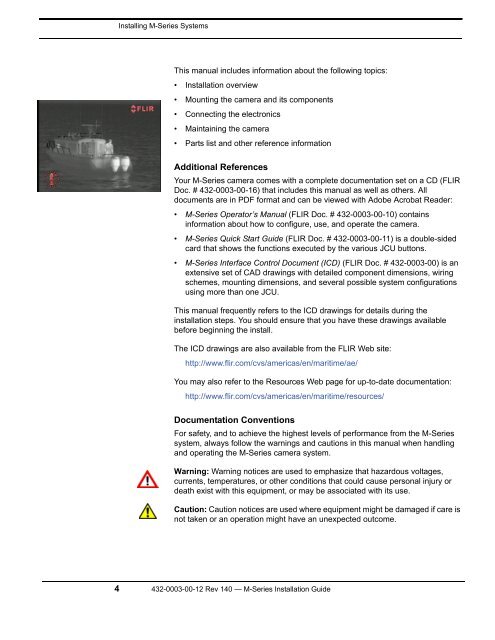 432-0003-00-12 Rev 140 M-Series Installation Guide ... - Flir Systems