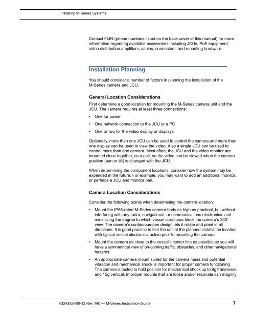 432-0003-00-12 Rev 140 M-Series Installation Guide ... - Flir Systems