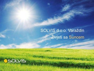 SOLVIS d.o.o. Varaždin Živjeti sa Suncem