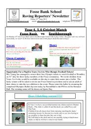 2nd July 2012 Newsletter - Fosse Bank School