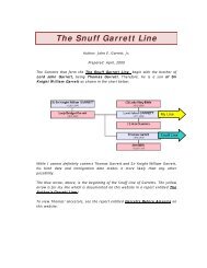 The Snuff Garrett Line - Garrett Family Genealogy