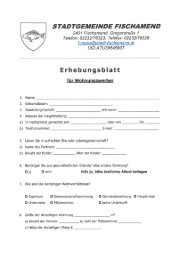 Ansuchen Gemeindewohnung - Fischamend