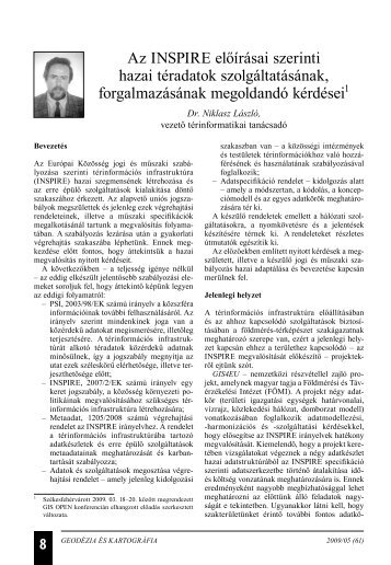 Dr. Niklasz László - Földmérési és Távérzékelési Intézet