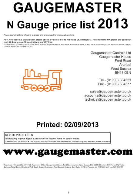 N Gauge - Gaugemaster.com