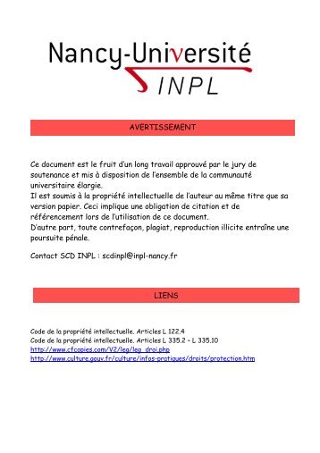 institut national polytechnique de lorraine - Bibliothèques de l ...