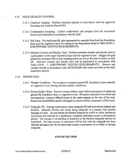 REMEDIAL ACTION WORK PLAN OPERABLE UNIT 2, LANDFILL ...