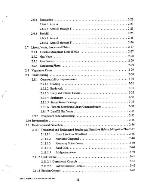 REMEDIAL ACTION WORK PLAN OPERABLE UNIT 2, LANDFILL ...